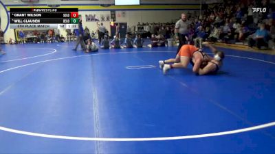 285 lbs 5th Place Match - Grant Wilson, Solon vs Will Clausen, Benton Community