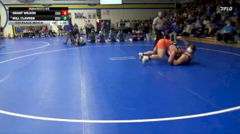 285 lbs 5th Place Match - Grant Wilson, Solon vs Will Clausen, Benton Community