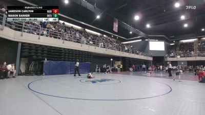 56 lbs Consi Of 8 #1 - Jameson Carlton, Hudson Falls vs Mason Banker, Ontario