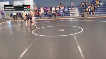 165 lbs Cons. Round 4 - Zane Gerlach, Unattached vs Lane Ewing, Mary