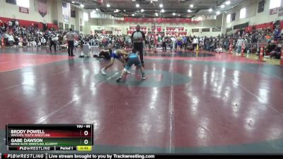 85 lbs Champ. Round 1 - Brody Powell, Wayzata Youth Wrestling vs Gabe Dawson, Berge Elite Wrestling Academy