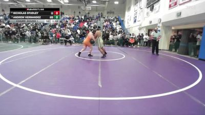 Boys 285 lbs Champ. Round 1 - Andrew Hernandez, Andrew Hill Boys vs Nicholas Studley, Los Gatos Boys