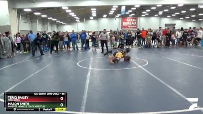 86 lbs Cons. Round 4 - Teriq Bailey, MOBC Lions vs Mason Smith, Hanover Hawkeye Youth Wrestlin