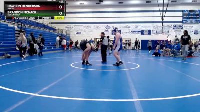 285 lbs Cons. Round 2 - Dawson Henderson, Vinita vs Brandon McNack, EDISON PREP