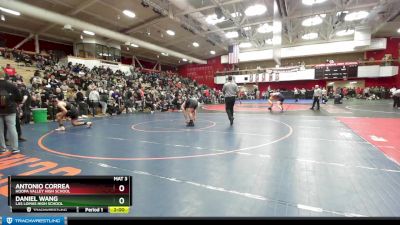 192 lbs Champ. Round 3 - Daniel Wang, Las Lomas High School vs Antonio Correa, Hoopa Valley High School