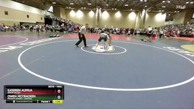 144A 3rd Place Match - Sjoeren Aumua, Grain Valley vs Owen McCracken, Francis Howell Central