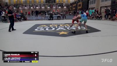 120 lbs Cons. Round 4 - Chase Franklin, Iowa vs Caleb Lightfoot, Dubuque Wrestling Club