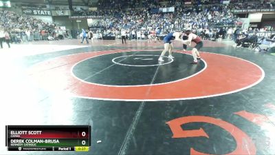 4A 215 lbs 5th Place Match - Elliott Scott, Camas vs Derek Colman-Brusa, Kennedy Catholic