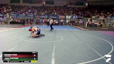 D 1 215 lbs Cons. Round 2 - John Martinez, St. Paul`s vs Brogen Dodd, Haughton