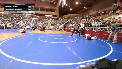 100 lbs Semifinal - Shelby Hume, Bentonville Wrestling Club vs Georgina Alvarez, Little Rock Wrestling Club