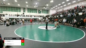 106 lbs 1st Place Match - Hudson Baker, Rawlins vs Bentley Johnson, Green River