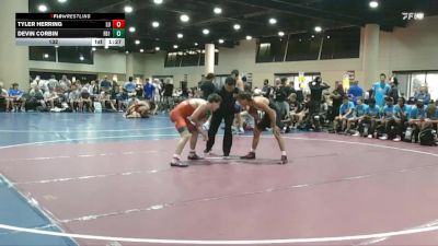 132 lbs Round 1 (6 Team) - Tyler Herring, Level Up vs Devin Corbin, Funky Boyz