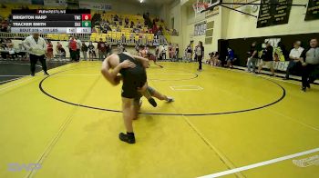 119 lbs Quarterfinal - Brighton Harp, Tahlequah Wrestling Club vs Tracker Smith, Salina