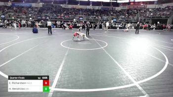 46 lbs Quarterfinal - Enzo Richardson, Team Owls vs Hunter Hendricks, Ark City Takedown
