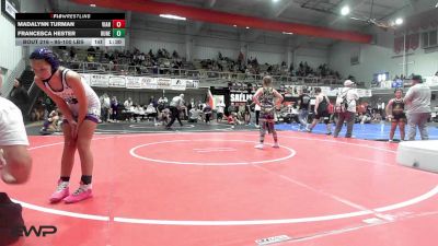 95-100 lbs Rr Rnd 1 - Madalynn Turman, Vian Wrestling Club vs Francesca Hester, Runestone