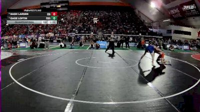 6A 106 lbs Quarterfinal - Nash Larsen, Coeur D Alene vs Gage Loftin, Post Falls