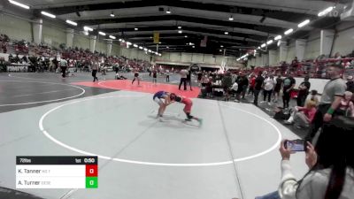 72 lbs Consi Of 4 - Kayleigh Tanner, No Team vs Alletta Turner, Desert Dogs WC