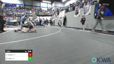 67 lbs Semifinal - Jackson Long, Mustang Bronco Wrestling Club vs Walker Diaz, Shelton Wrestling Academy