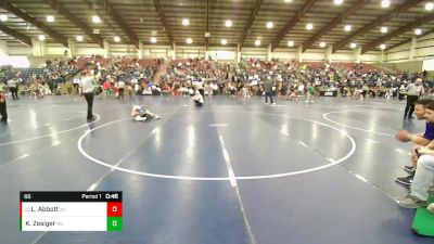 66 lbs Quarterfinal - Luke Abbott, Sanderson Wrestling Academy vs Krew Zesiger, Southern Utah Elite