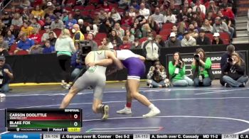 2A-120 lbs Semifinal - Carson Doolittle, Webster City vs Blake Fox, Osage