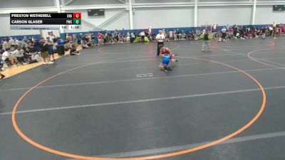 132 lbs Cons. Round 2 - Carson Glaser, Portage WC vs Preston Wetherell, Unattached