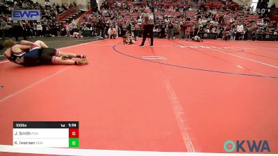 100 lbs Round Of 16 - Jared Smith, Ponca City Wildcat Wrestling vs Kross Iwersen, Team Nomad