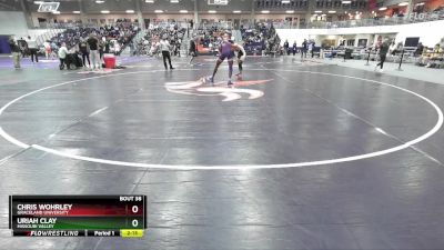 174 lbs Champ. Round 1 - Chris Wohrley, Graceland University vs Uriah Clay, Missouri Valley