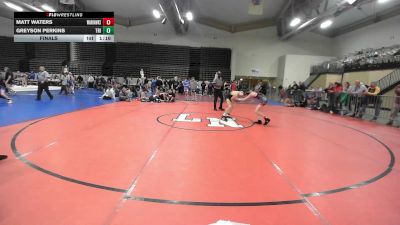 85 lbs Final - Matt Waters, Warhawks Wrestling Black vs Greyson Perkins, Triumph Trained Blue