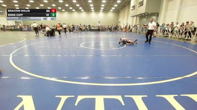 70 lbs Rr Rnd 3 - Braxton Hollis, Indiana Outlaws Green - EL vs Eddie Cuff, The Hunt WC Black - EL