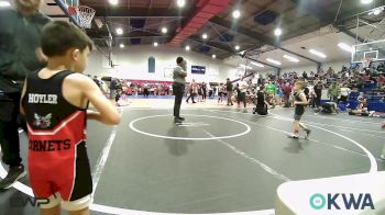 46 lbs Consi Of 8 #1 - Trick Cantrell, Mojo Grappling Academy vs Cruz Hoyler, Hilldale Youth Wrestling Club