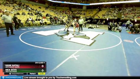 215 Class 4 lbs Champ. Round 1 - Nick Bova, Troy Buchanan vs Hank Natali, Lee`s Summit North