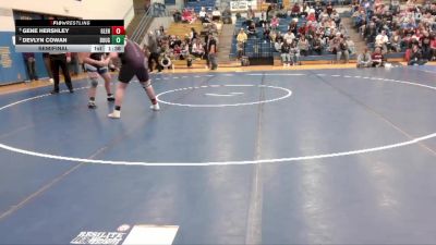 285 lbs Semifinal - Gene Hershley, Glenrock vs Devlyn Cowan, Douglas