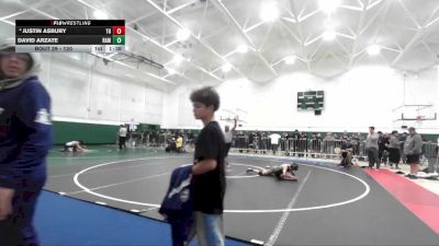 120 lbs Champ. Round 1 - David Arzate, Ramona (Riverside) vs Justin Asbury, Trabuco Hills