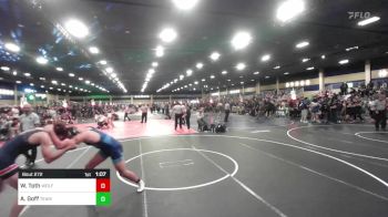 190 lbs Quarterfinal - Wyatt Toth, Wolfpack WC vs Asa Goff, Team Thunder