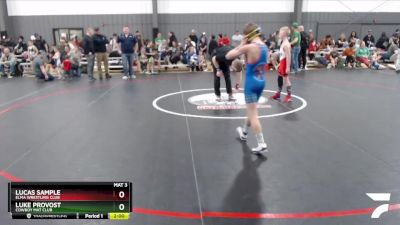 74 lbs Round 5 - Lucas Sample, Elma Wrestling Club vs Luke Provost, Cowboy Mat Club