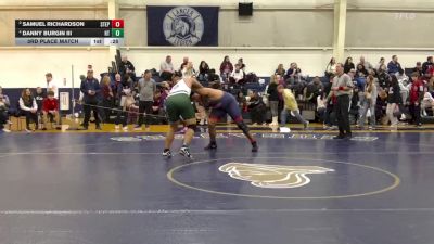 285 lbs 3rd Place Match - Samuel Richardson, Archbishop Stepinac vs Danny Burgin Iii, Holy Trinity
