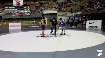 Intermediate Boys - 56 lbs Semis - Fitz Moreno, Red Wave Wrestling vs Philip Espinosa, Rough House Wrestling