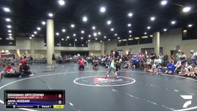 62 lbs Round 4 (6 Team) - Savannah Gryczewski, TN AAU-Williamson County WC vs Anya Hossain, AR- 15