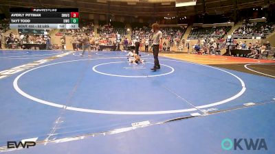 52 lbs Consi Of 4 - Averly Pittman, Spartan Wrestling Fort Smith vs Tayt Todd, Eufaula Ironheads Wrestling Club