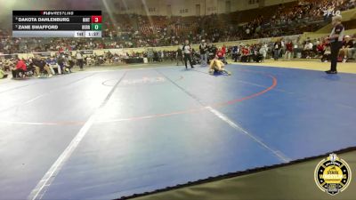 B3A-157 lbs Semifinal - Dakota Dahlenburg, Hinton vs Zane Swafford, Berryhill