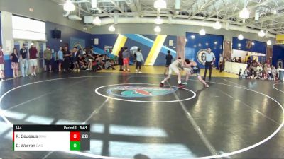 144 lbs Round 5 (8 Team) - Dylan Warren, Eagles WC vs Roberto DeJesus, Braves WC