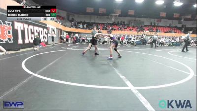 73 lbs 3rd Place - Colt Fife, Tecumseh Youth Wrestling vs Jessen Madrid, Chickasha Wrestling