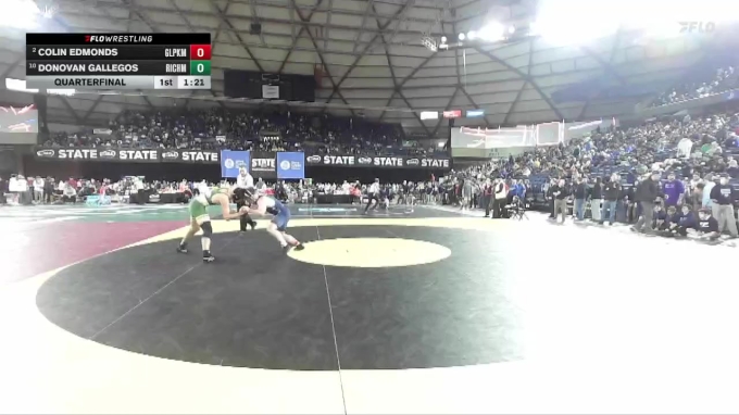 Boys 4A 165 lbs Quarterfinal - Donovan Gallegos, Richland vs Colin ...