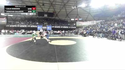 Boys 4A 165 lbs Quarterfinal - Donovan Gallegos, Richland vs Colin Edmonds, Glacier Peak