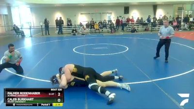 285 lbs Cons. Semi - Caleb Burkhart, Wilkes University vs Palmer Rodenhaber, Alvernia University