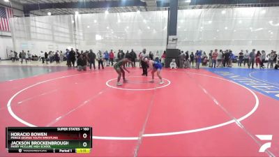 160 lbs Semifinal - Horacio Bowen, Prince George Youth Wrestling vs Jackson Brockenbrough, Parry McClure High School