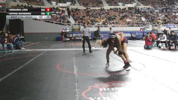 122-D1 Quarterfinal - Adrianna Luna, Sierra Linda High School vs Apphia Gutierrez, Perry