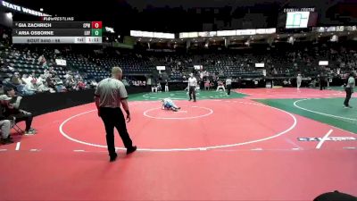 98 lbs 1st Place Match - Aria Osborne, LDYA vs Gia Zachrich, CPWA