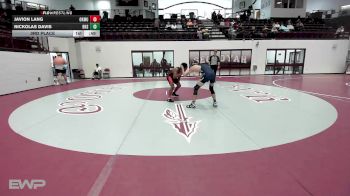 120 lbs 3rd Place - Javion Lang, Okmulgee High School vs Nickolas Davis, Bartlesville High School
