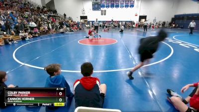 85 lbs Champ. Round 1 - Colby Parker, Sage Valley Jr High vs Cannon Horner, Dean Morgan